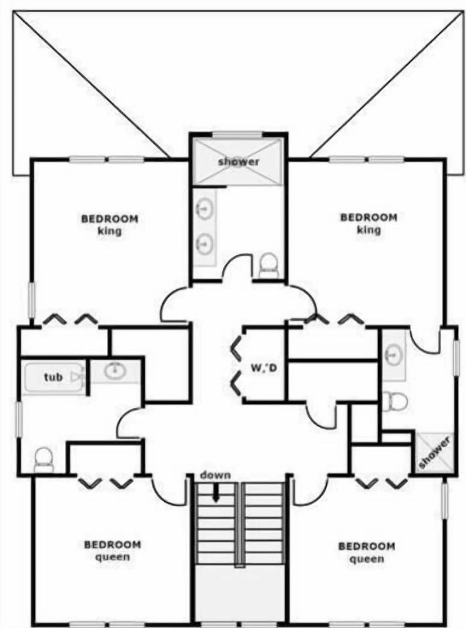 Sea Crest Floor Plan - Top Floor