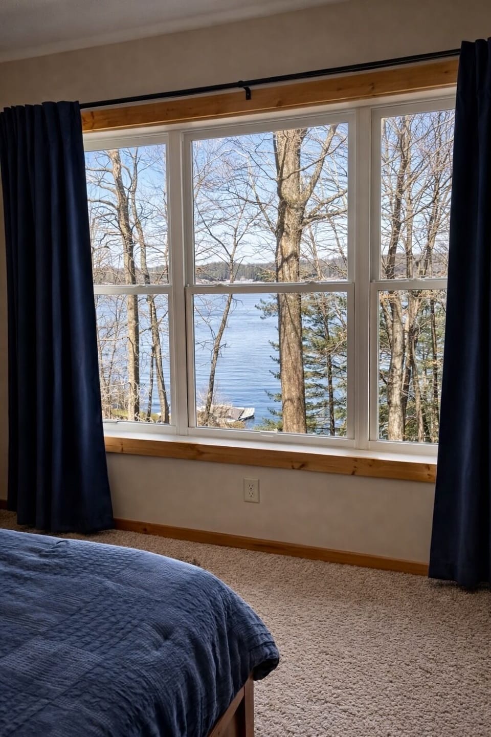Lake views from the master bedroom