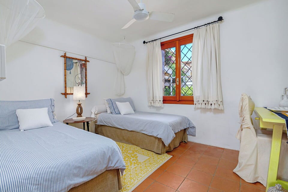 Furniture, Interior Design, Bed, Bedroom, Floor, Flooring, Wood, Ceiling, Textile, Room