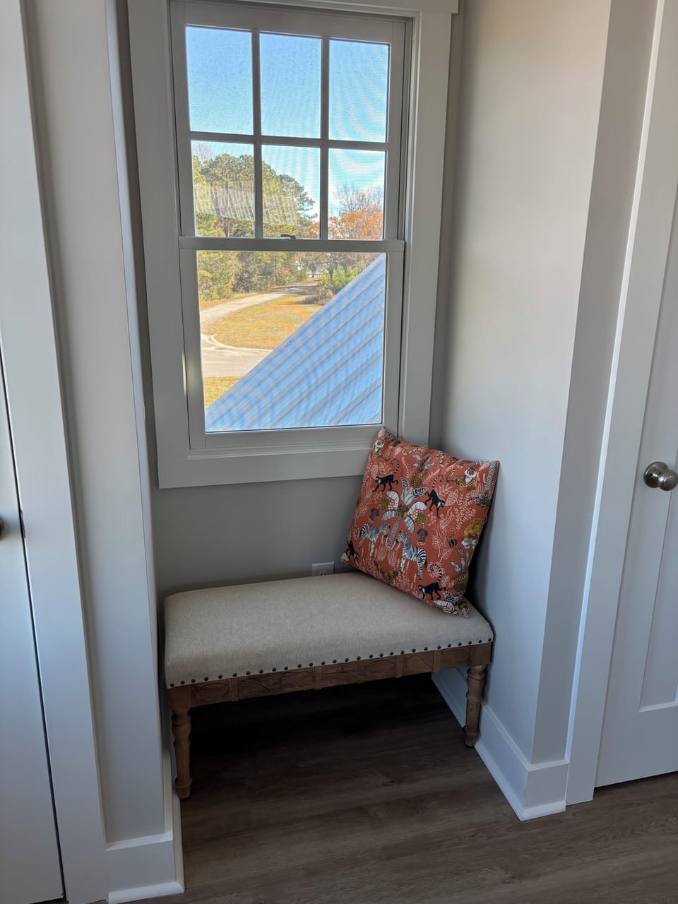 Upstairs bedroom window seat.