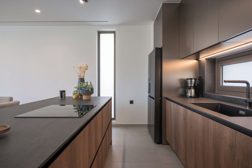 Villa, Sea View | Private kitchen | Fridge, microwave, oven, stovetop