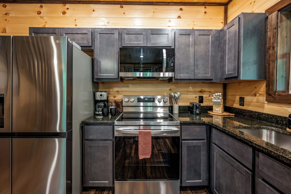 Modern appliances available for convenient cooking during your stay.