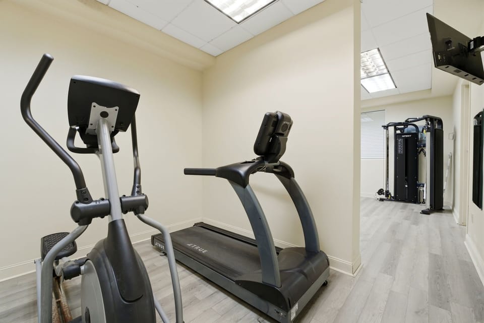 Stay active during your stay with access to modern cardio and strength equipment in this bright, well-maintained fitness area.