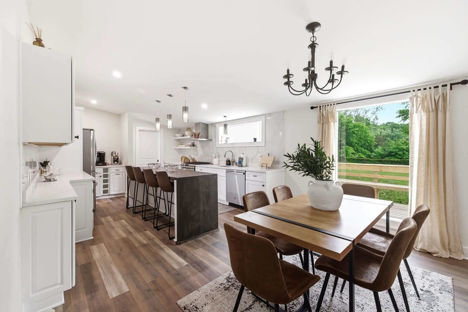 Island seating and dining space make this an easy place to come together.