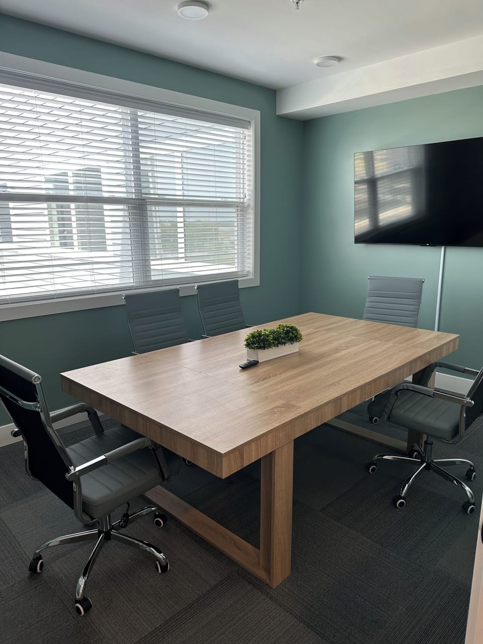 Conference room available within the shared workspace