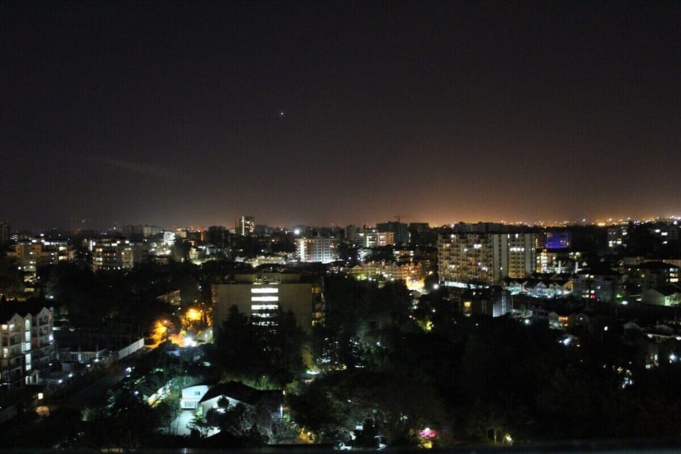 Night City View from rear Balcony