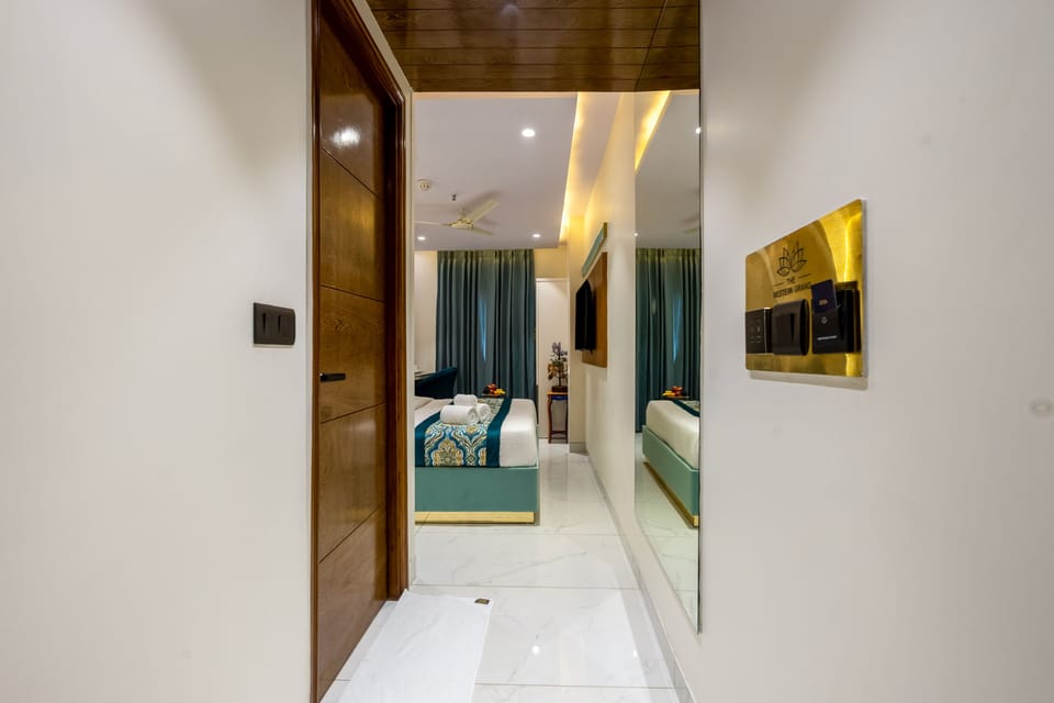 Luxury Double Room, City View | In-room safe, desk, laptop workspace, blackout drapes