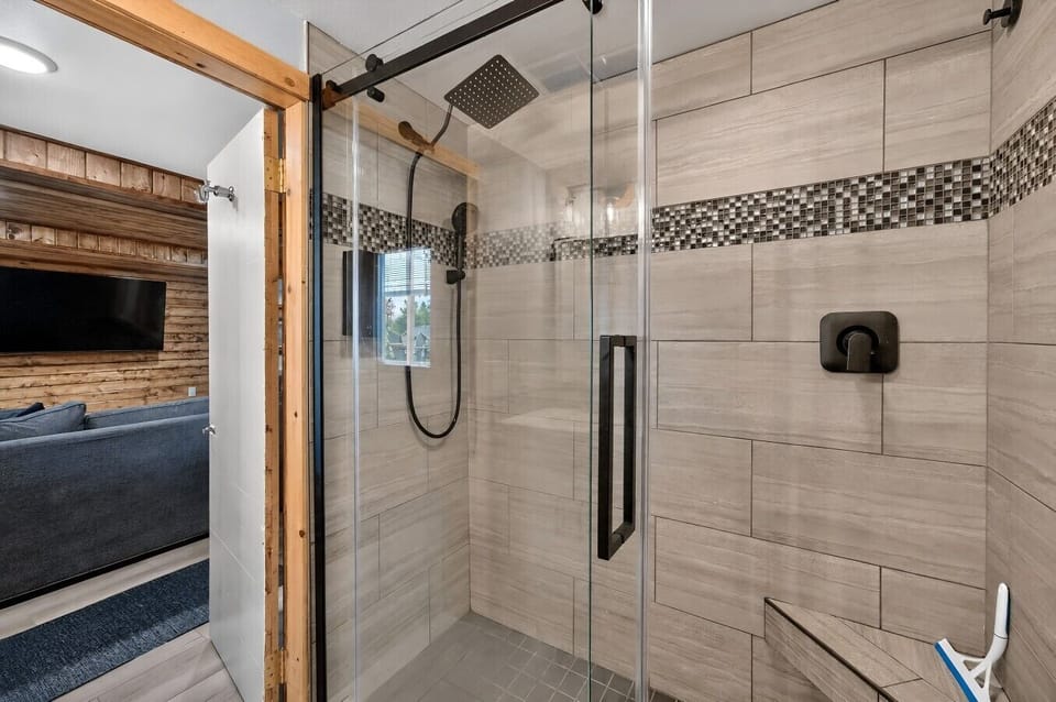 Bathroom 1 | Walk-In Shower | Modern Tile Detailing