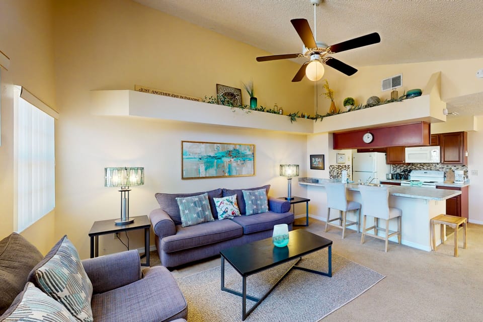 Condo, Multiple Beds, Hot Tub, Pool View (Laguna Bay's Dream Condo) | Living area