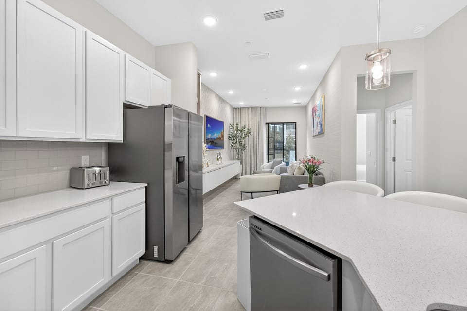 Open concept kitchen with modern appliances and functional space