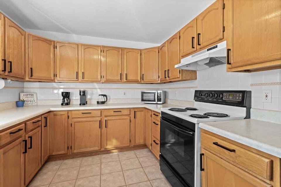 Large kitchen with open layout
