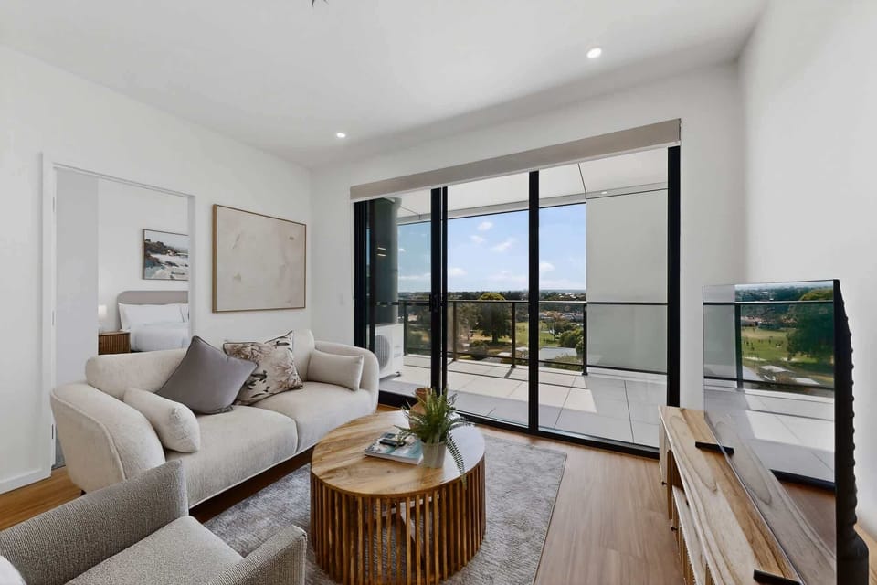 Living room and balcony