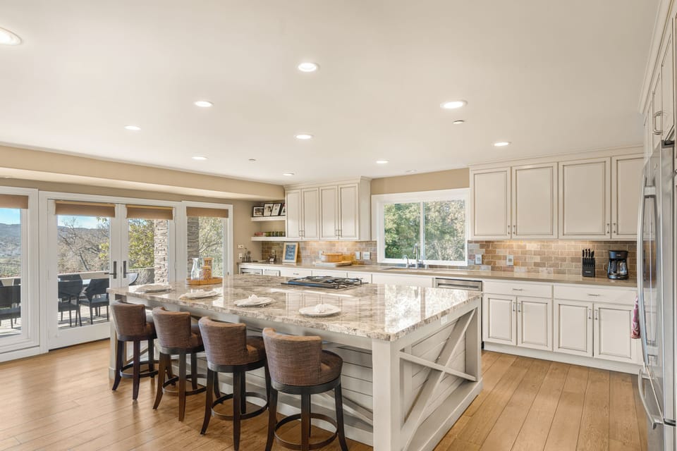 Alternate view of the gourmet kitchen, highlighting the ample prep space, (Main House)