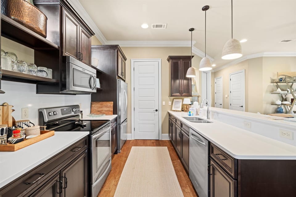 Fully stocked kitchen