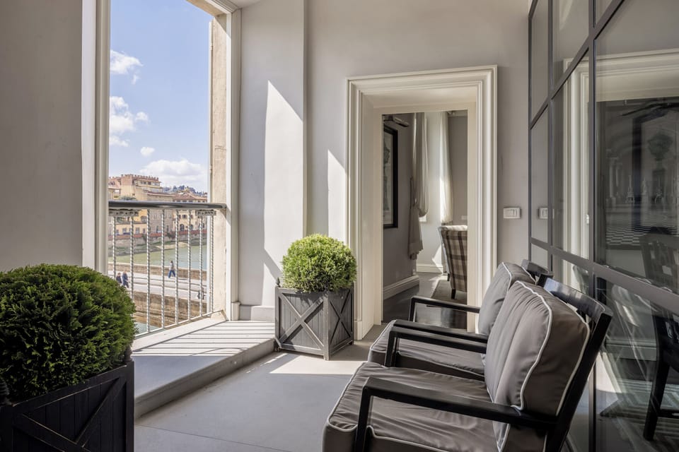 Luxury Apartment, River View | Terrace/patio