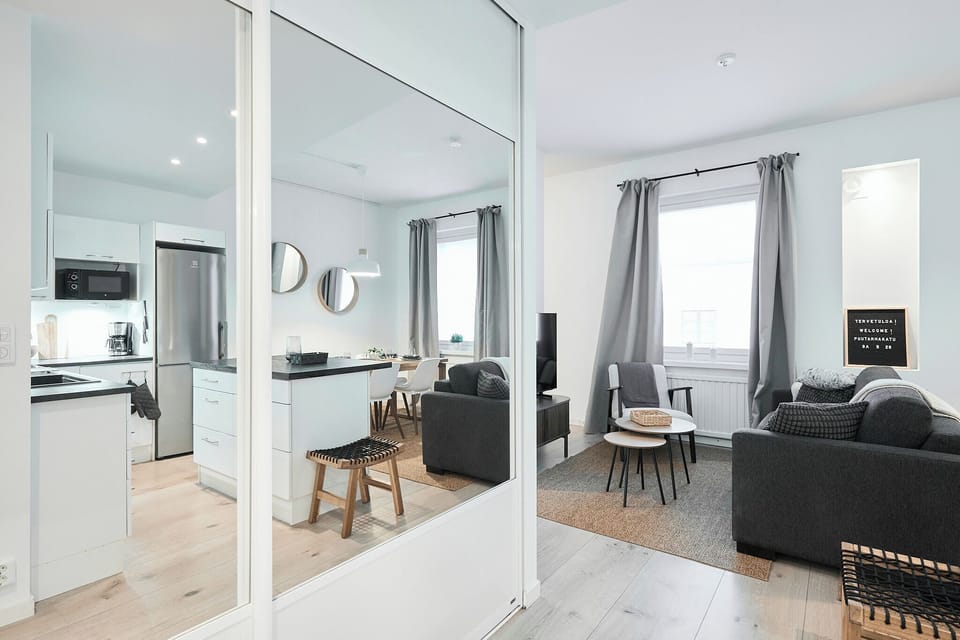 Superior Apartment, 1 Double Bed with Sofa bed, Pets Allowed | Living area | 50-inch Smart TV with cable channels
