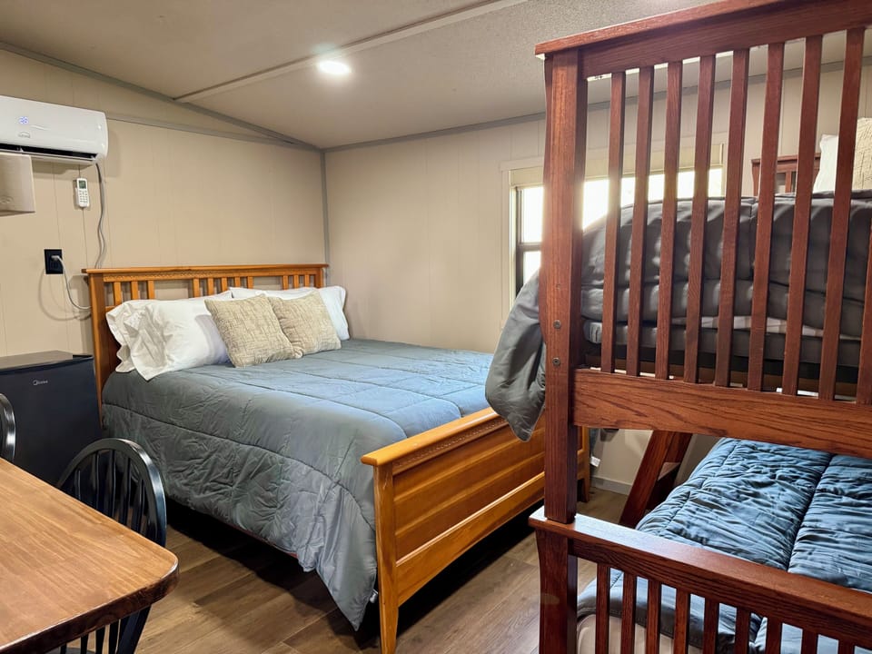 Second bedroom also has a desk area for those needing to work.