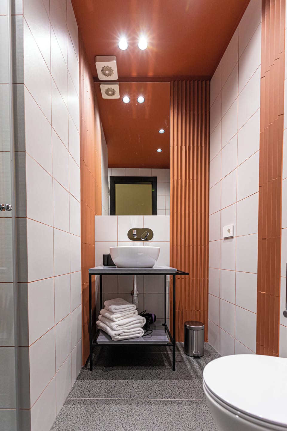 Deluxe Double Room, Balcony, City View | Bathroom | Shower, hair dryer, towels, soap