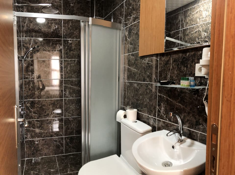 Standard Triple Room, Non Smoking | Bathroom | Shower, rainfall showerhead, designer toiletries, hair dryer