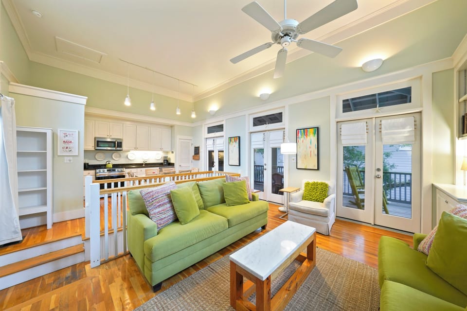 SUITE I LIVING AREA WITH PORCH VIEWS