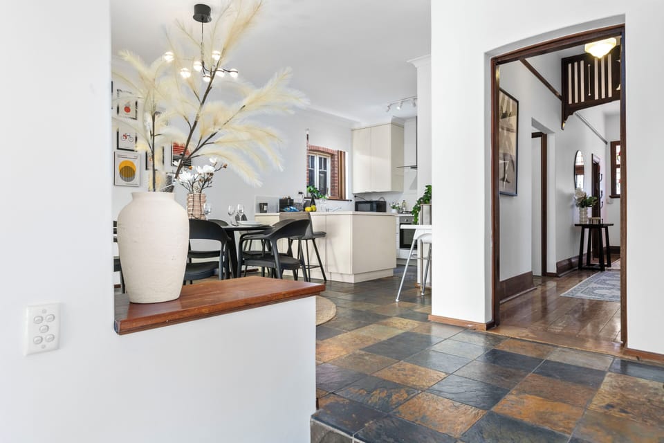 Stylishly staged with modern art and decor for an inviting, "home-away-from-home" feel.
