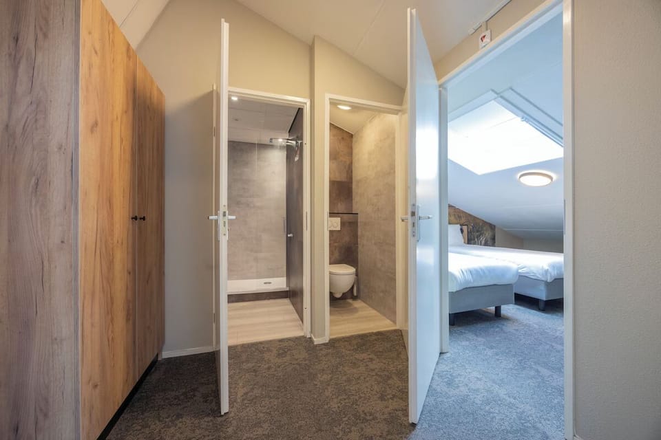 Move easily from sleeping area to refreshed bathroom moments.