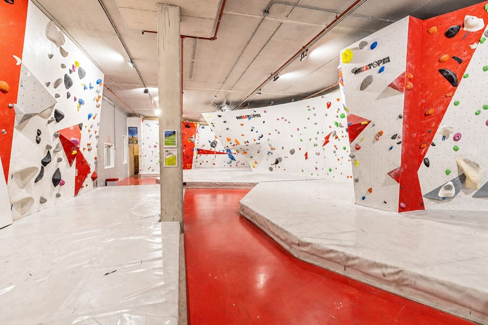 Challenge yourself on the indoor climbing walls, safely padded.