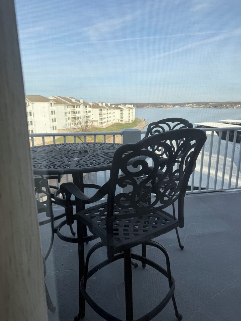 Private balcony overlooking the main channel of Lake of the Ozarks (MM 12)