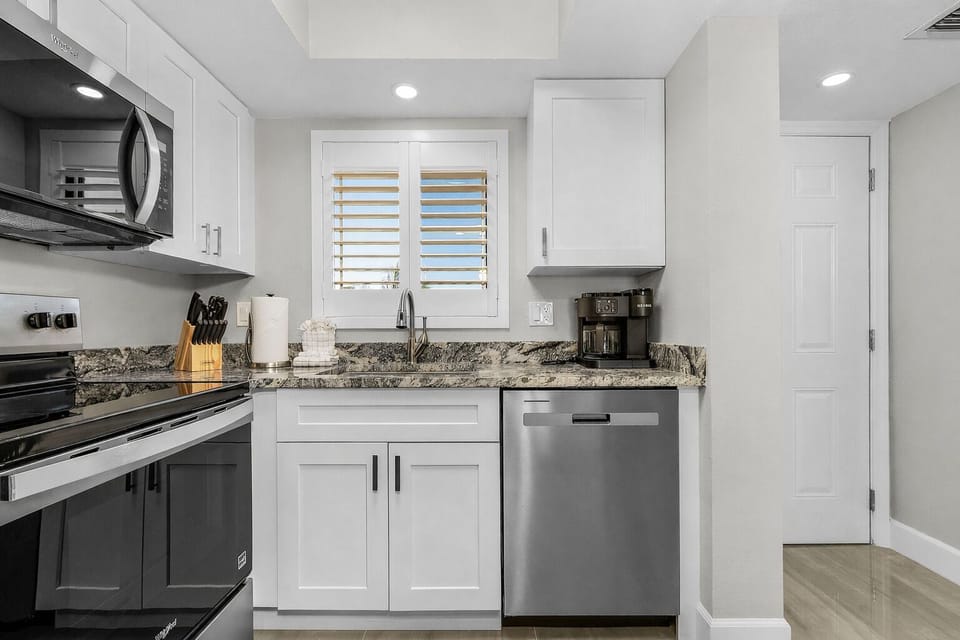 Newly Renovated Kitchen with Stainless Steel Appliances