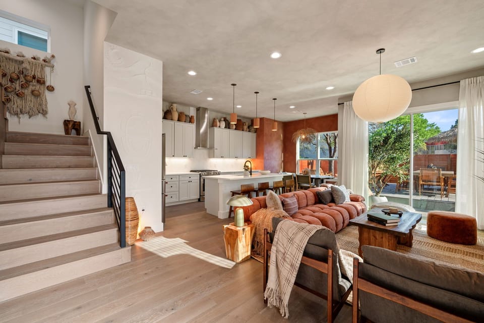 Bright, open-concept living space with modern finishes—perfect for gathering, entertaining, and making memories.