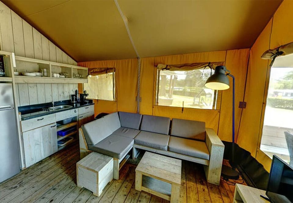 kitchen and living room