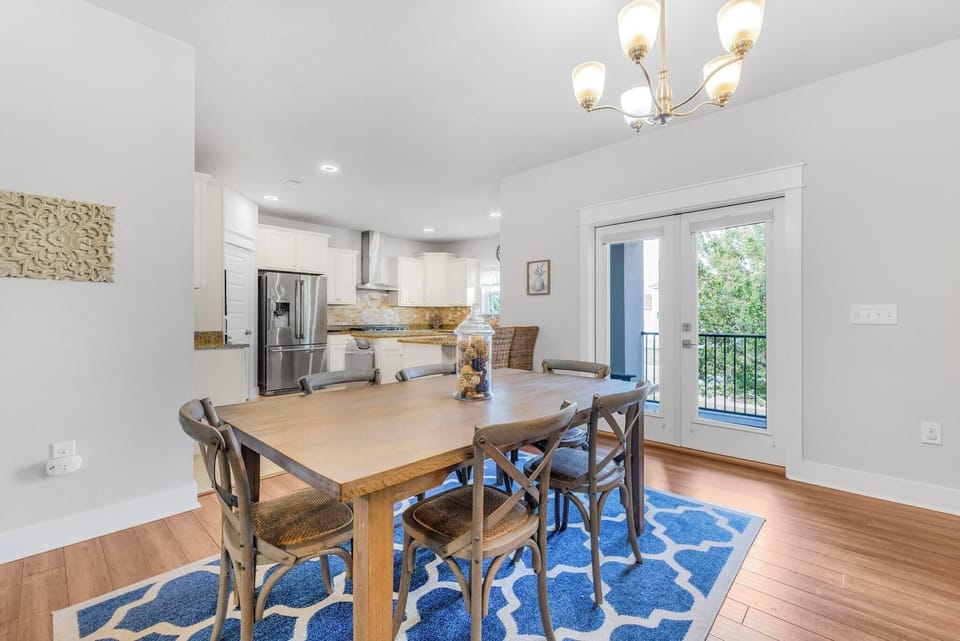 Dining and kitchen space
