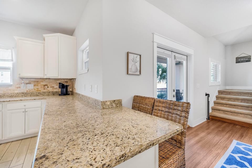 Eat-in kitchen bar seating for two