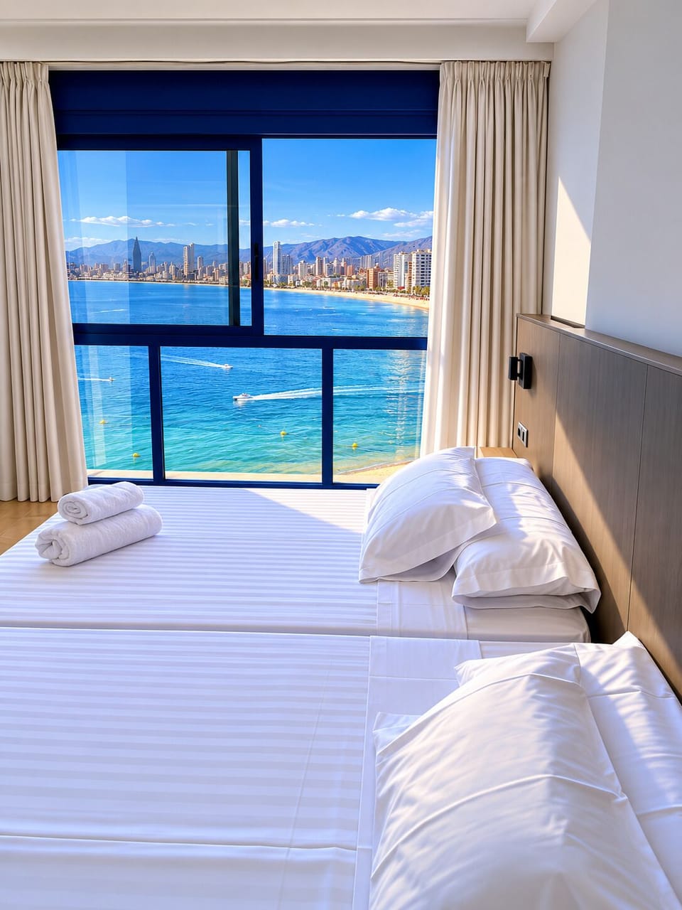 Double Superior Room Sea View SKYLINE | Premium bedding, desk, laptop workspace, blackout drapes
