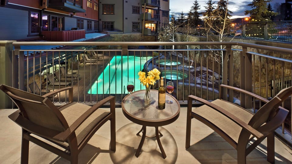 Deck, Main Level - With pool view