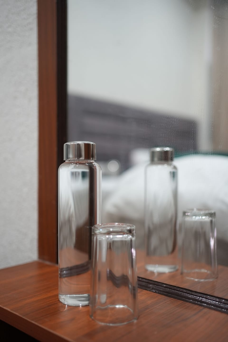 Shower, slippers, towels, soap