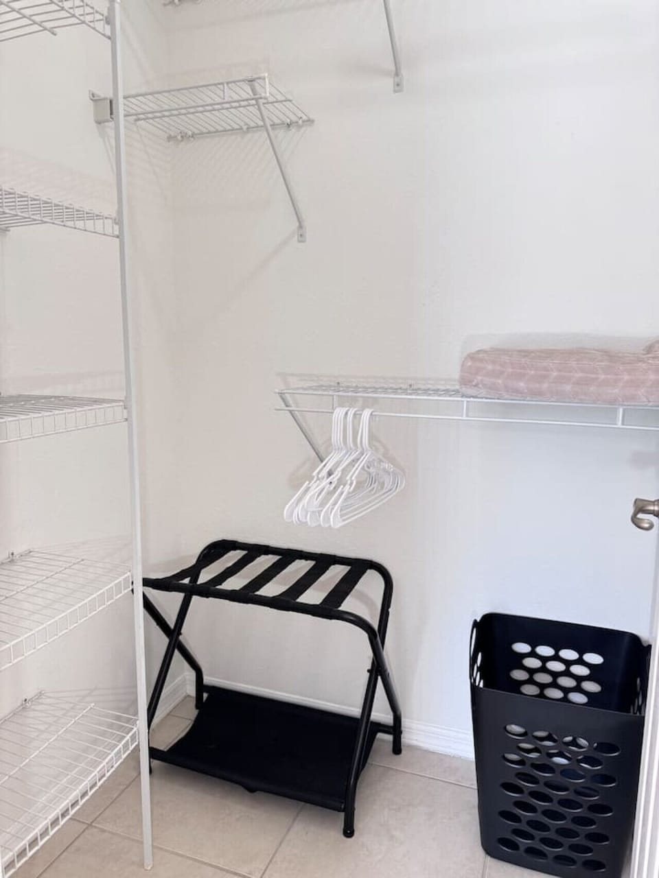 large walking closet in suite