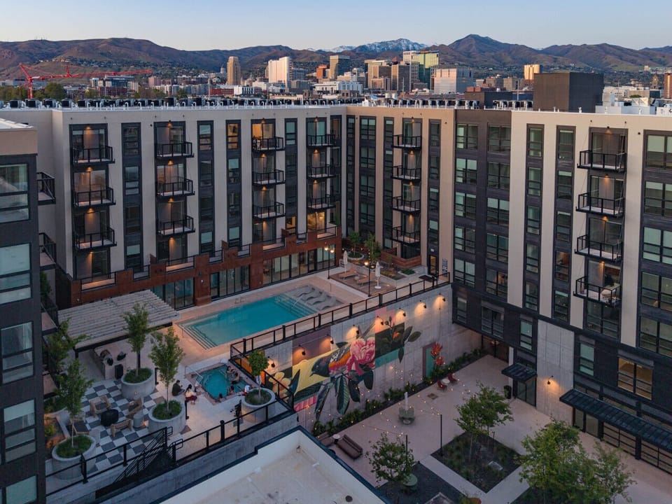Aerial view of the Pool deck!