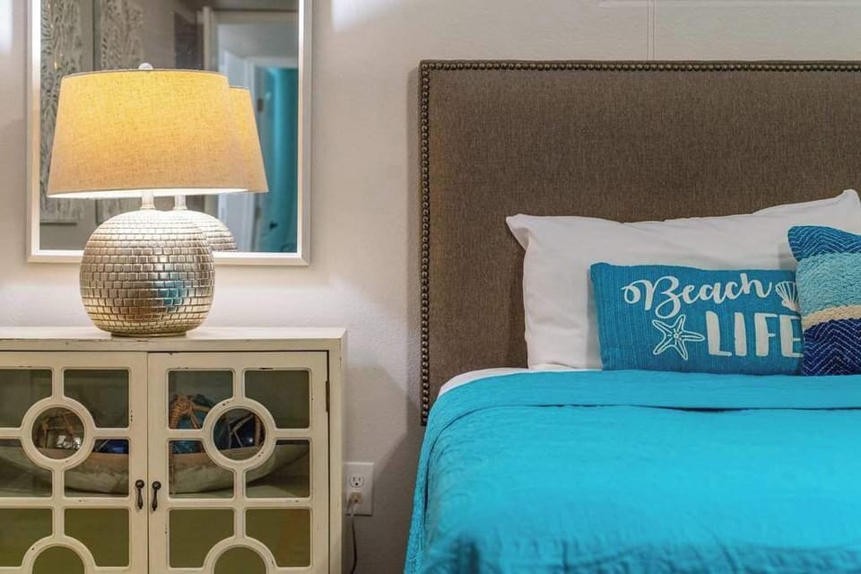 Cozy bedroom details with coastal touches—relax and unwind.
