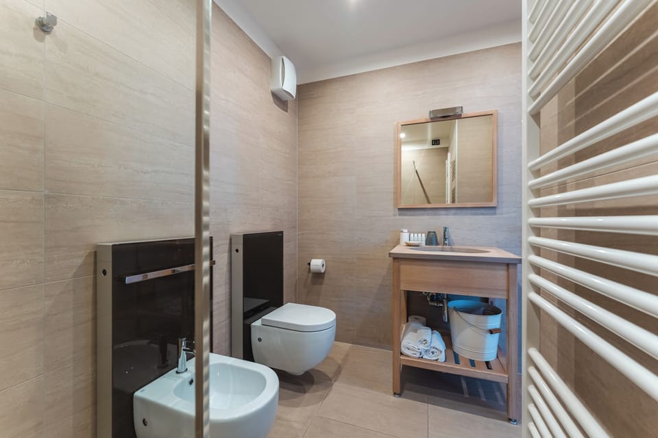 Comfort Double Room | Bathroom | Shower, hair dryer, towels, soap
