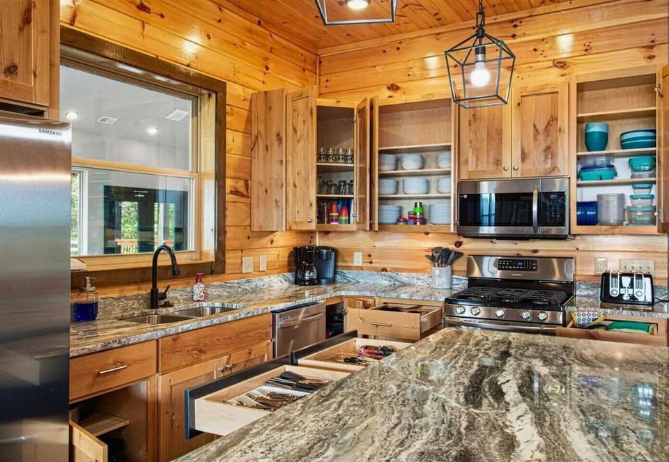 Spacious Kitchen with Modern Stainless Steel Appliances