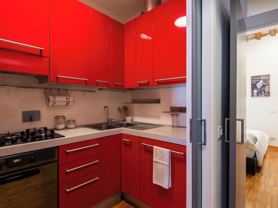 Kitchen, Major Appliance, Kitchen Appliance, Countertop, Cabinetry, Interior Design, Flooring, Kitchen Stove, Cupboard, Stove