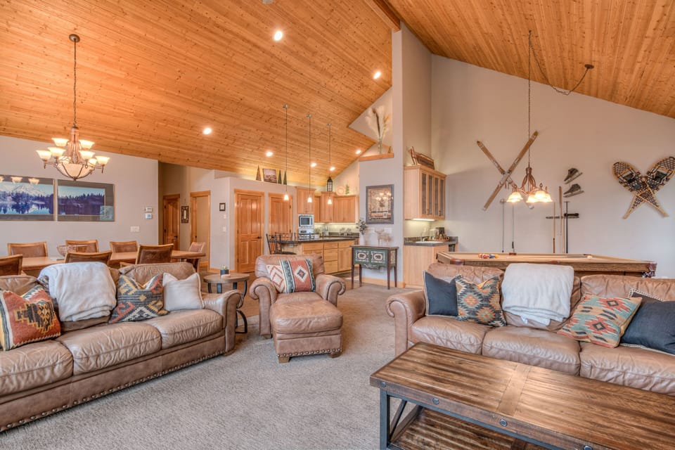 View from living room towards the kitchen
