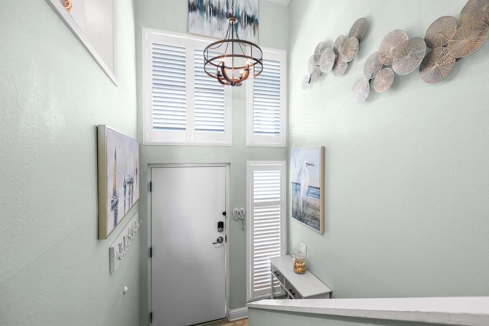 Head upstairs to the bedrooms