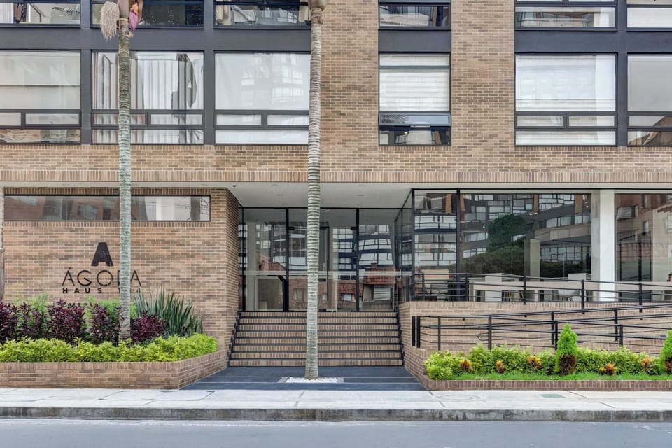 Main entrance of the residential building