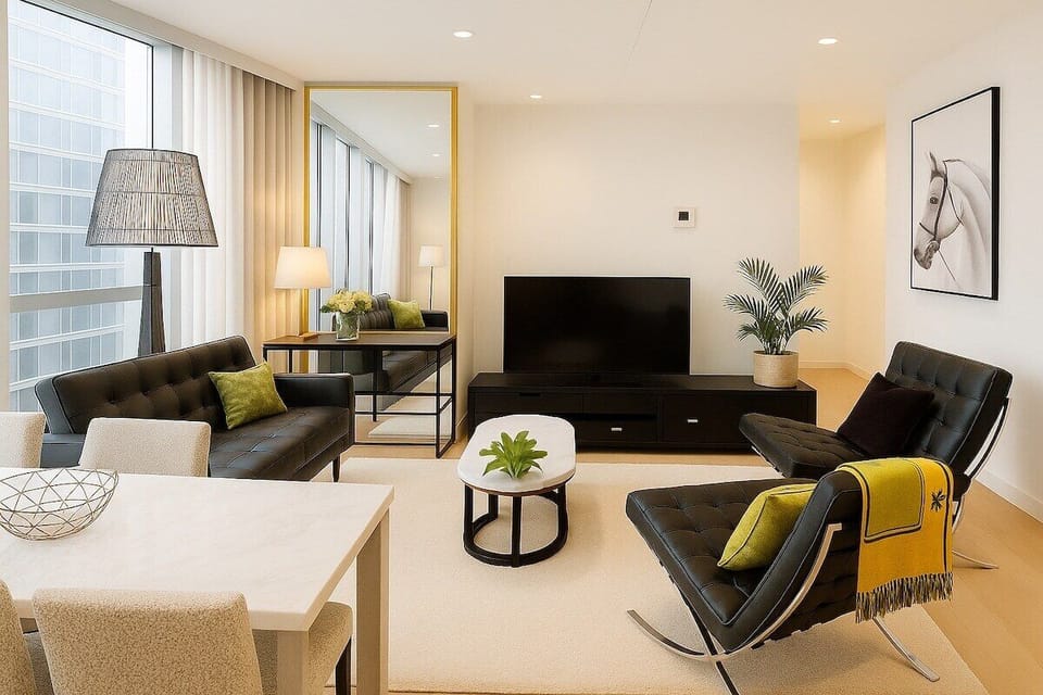 Apartment, City View | Living area
