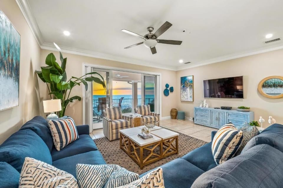 Comfortable living room with cozy seating