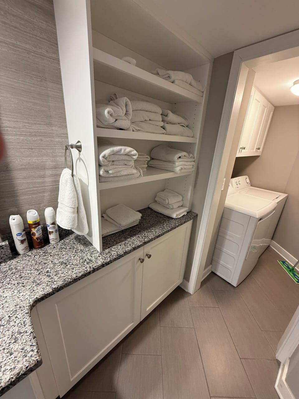 Full Laundry in guest bathroom