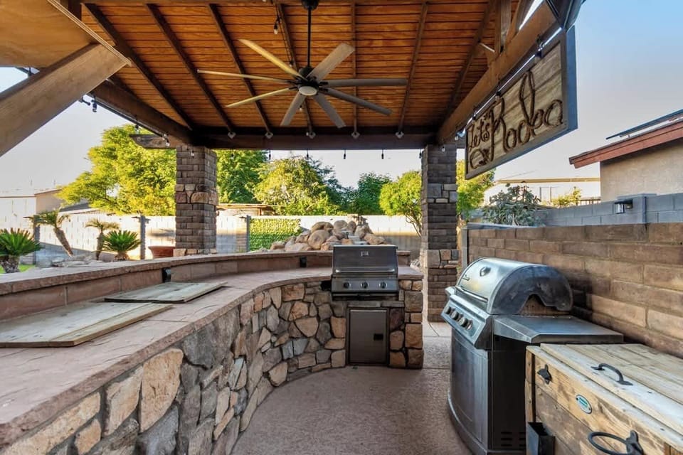 Fire up the grill and enjoy outdoor cooking with two BBQ setups — perfect for summer nights and gatherings.