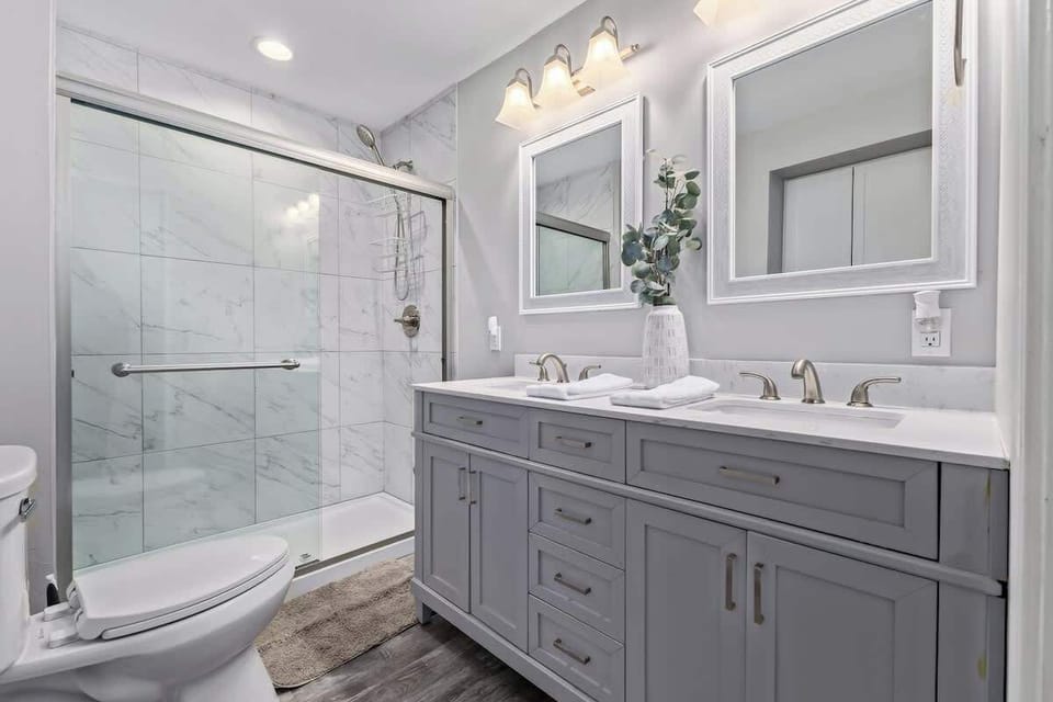 Clean, well-maintained bathrooms stocked with essential amenities.